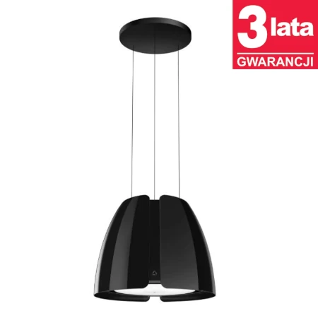 Okap kuchenny wyspowy CIARKO Design Miss W czarny - CDW5001C