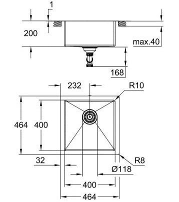 GROHE ZLEW K700 STAL SZCZOTKOWANA. 31578SD1