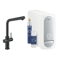 Bateria kuchenna GROHE Blue Home Velvet Black woda gazowana - 31454KS1