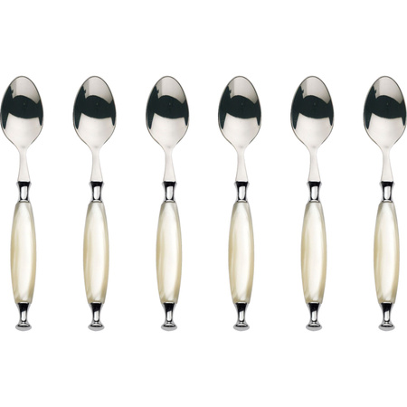 Bugatti 6 pc moka spoon coun. crom. ivor COCAM-N4108