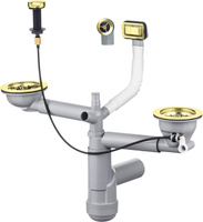 Syfon do zlewozmywaka granitowego 1.5- i 2-komorowego - Space-Saver ZXY_Z912 - Deante