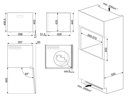 Winiarka chłodziarka do wina SMEG Linea czarny CVI120B3E