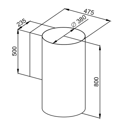 Okap kuchenny przyścienny GLOBALO MIRAYA 39.1 SAGE