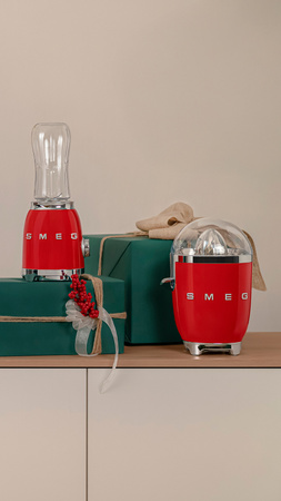 Wyciskarka do cytrusów, czerwony CJF11RDEU - Smeg