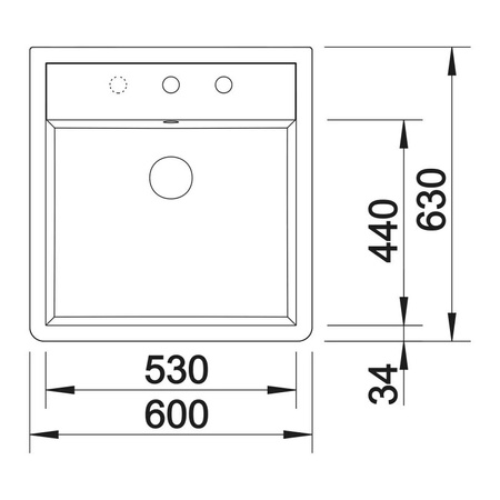 Zlew jednokomorowy BLANCO PANOR 60 Ceramika biały połysk - 514501