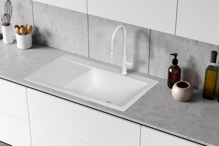 Zlew kuchenny BERG CERAMICZNY GRAZIA BRZ22C11P 1.0 OC 860x510 CZYSTA BIEL CERAMIKA PRAWA KOMORA
