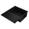 Zlew kuchenny z ociekaczem GLOBALO VIRELLA 45.1 BLACK/BL MAT