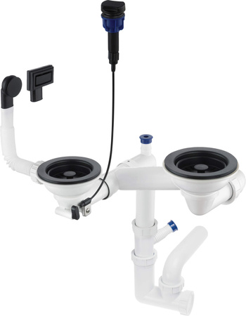 Syfon do zlewozmywaka granitowego 1.5- i 2-komorowego - Space-Saver ZXY_N973 - Deante