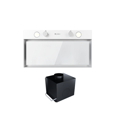 Okap kuchenny podszafkowy GLOBALO FLUXIME 60.1 WHITE + turbina TW 1.2