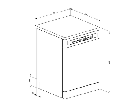 Zmywarka do naczyń, 60 cm LVSP345BQX - Smeg
