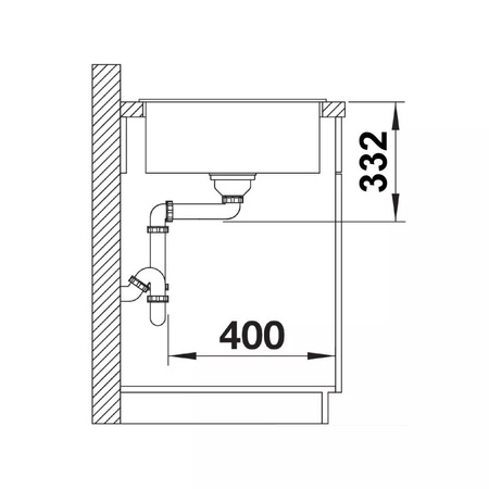 Zlew jednokomorowy BLANCO ZIA 45 S Compact Silgranit czarny - 526009