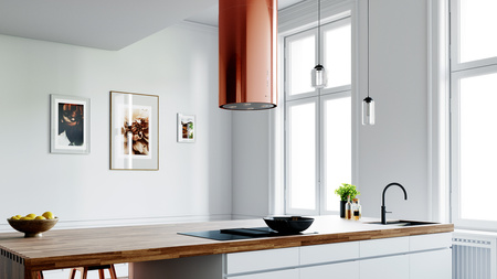 Okap kuchenny wyspowy GLOBALO CYLINDRO ISOLA 39.7 COPPER