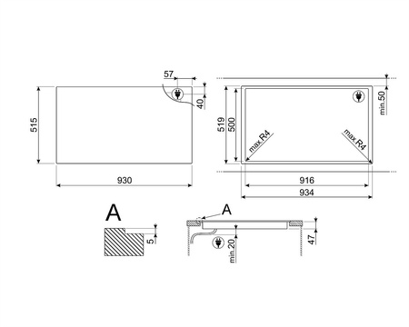 Płyta indukcyjna, 90cm, Linea, black SIA1963D - Smeg