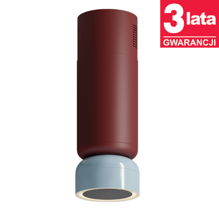 Okap kuchenny wyspowy CIARKO Design ICON W burgundowy / baby blue gloss - CDW3804BUS/BBG