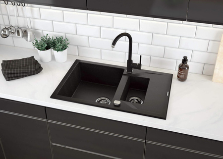 Zlewozmywak granitowy 1.5-komorowy z ociekaczem ZQN_2513 - Deante