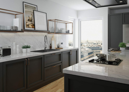 Zlewozmywak granitowy 2-komorowy ZQE_G20B - Deante