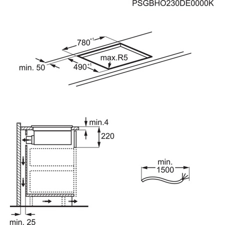 Płyta indukcyjna z okapem ELECTROLUX Combo 600 Bridge eXtractor 83cm - KCC84453CK