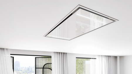 Okap sufitowy GLOBALO ZENARA 100.1 WHITE + turbina TW 2.1