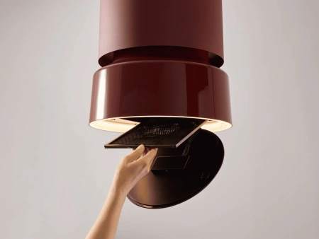 Okap kuchenny przyścienny CIARKO Design Fluo Burgundy Satin/Gloss CDP3805BUSG