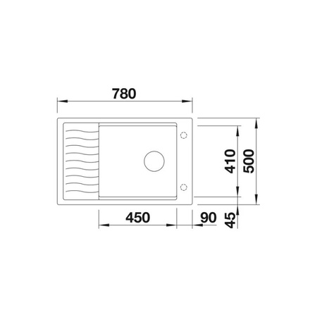 Zlew jednokomorowy z ociekaczem BLANCO ELON XL 6 S Silgranit czarny - 525883