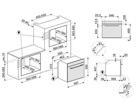 Piekarnik, 60 cm, Linea, NG SOP6102S2PG - Smeg