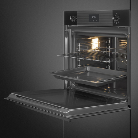 Piekarnik, 60 cm, Linea, czarny SF6100VB3 - Smeg