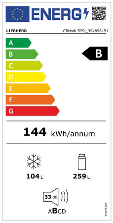 Lodówka wolnostojąca z zamrażarką LIEBHERR CBNstb 579i Peak BioFresh NoFrost z kostkarką