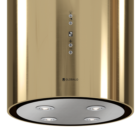 Okap kuchenny wyspowy GLOBALO CYLINDRO ISOLA 39.7 LIGHT GOLD