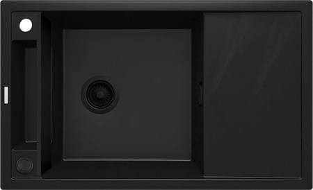 Zlewozmywak granitowy magnetyczny 1-komorowy z ociekaczem ZRM_N113 - Deante