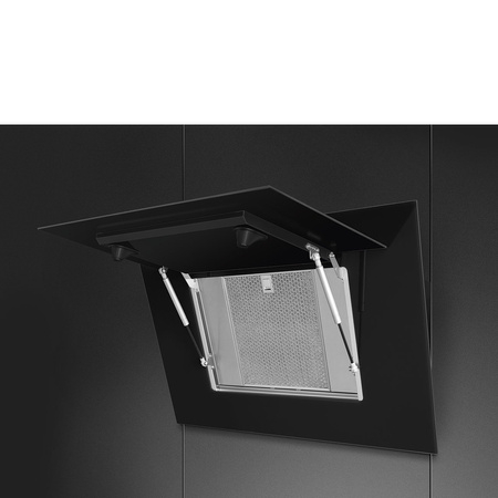Okap kuchenny, 90 cm, Linea, czarny KV194B3 - Smeg