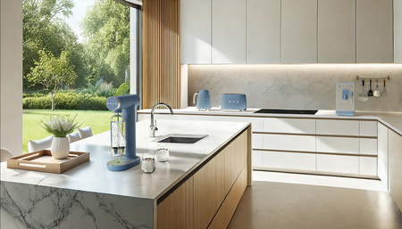 SMEG – niebieski saturator do gazowania wody SKC01SBM