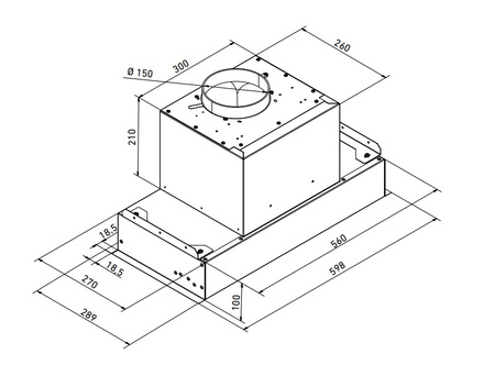 Okap kuchenny podszafkowy GLOBALO DISMO 60.1 BLACK