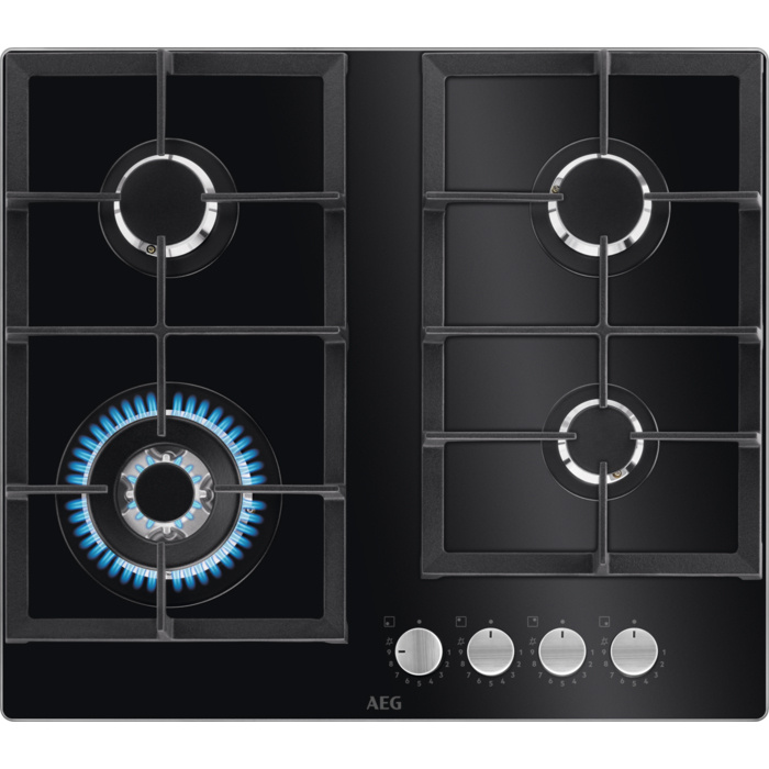 Płyta gazowa AEG 6000 Gas on Glass 60cm HKB64420NB