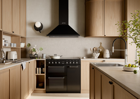 Kuchnia wolnostojąca czarna SMEG Classica CX93IMBL