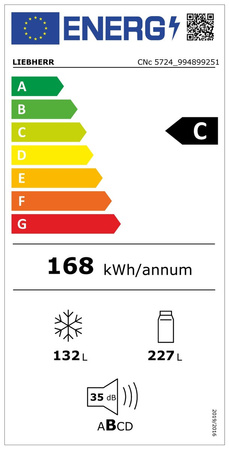 Chłodziarko-zamrażarka z systemem EasyFresh LIEBHERR CNc 5724 plus NoFrost