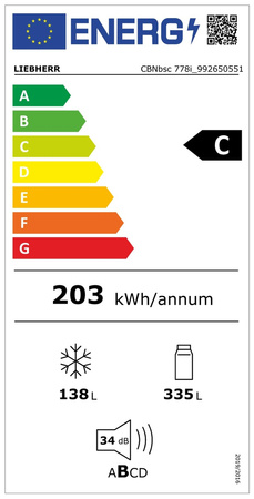 Lodówka wolnostojąca z zamrażarką LIEBHERR CBNbsc 778i Peak BioFresh NoFrost