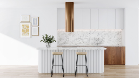 Okap kuchenny wyspowy GLOBALO LOBELIO ISOLA 39.1 CARMEL GOLD