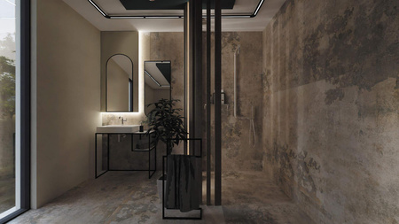 Umywalka granitowa nablatowa z miejscem na baterię - 60x40 cm CQR_AU6S - Deante