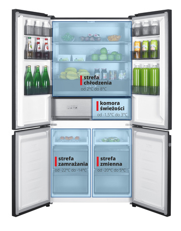 Chłodziarko-zamrażarka BERG CZW190NBG03 - MULTIDOOR / SIDE BY SIDE - SLOT IN - 190,2 x 91 x 59,7 cm