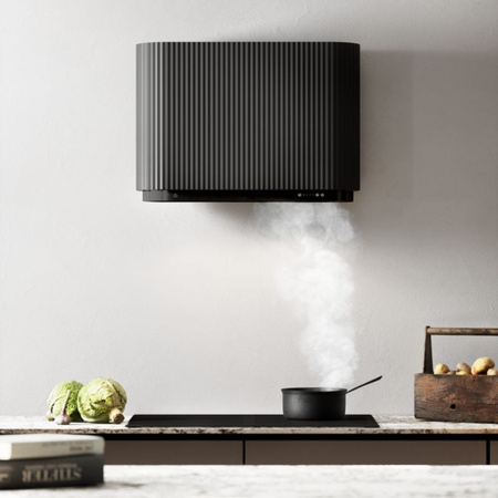 Okap kuchenny przyścienny CIARKO Design Mono 80cm Black/Black czarny matowy - CDP8001B/B
