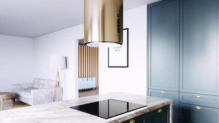 Okap kuchenny wyspowy GLOBALO HEWENO ISOLA 39.2 LIGHT GOLD