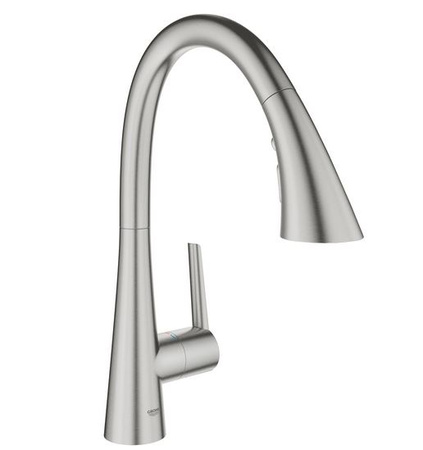 Bateria kuchenna GROHE ZEDRA C-SPOUT TRIPLE SPRAY stal nierdzewna 32294DC2