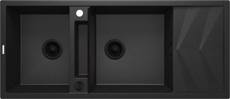 Zlewozmywak granitowy magnetyczny 2-komorowy z ociekaczem ZRM_G213 - Deante