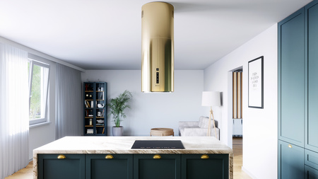 Okap kuchenny wyspowy GLOBALO HEWENO ISOLA 39.2 LIGHT GOLD