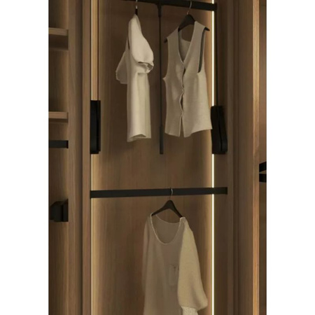 Drążek na wieszaki do szafy 92/122cm czarny CONERO