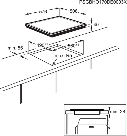 Płyta indukcyjna AEG 8000 Sense Boil+Fry SLIM-FIT 80cm NIH85M30AB
