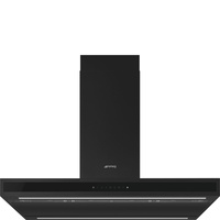 Okap wyspowy, 90 cm, czarny mat KLTI9L4MB - Smeg