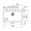Zlew granitowy FRANKE Maris MRG 610-73 FTL biały polarny - 114.0661.797