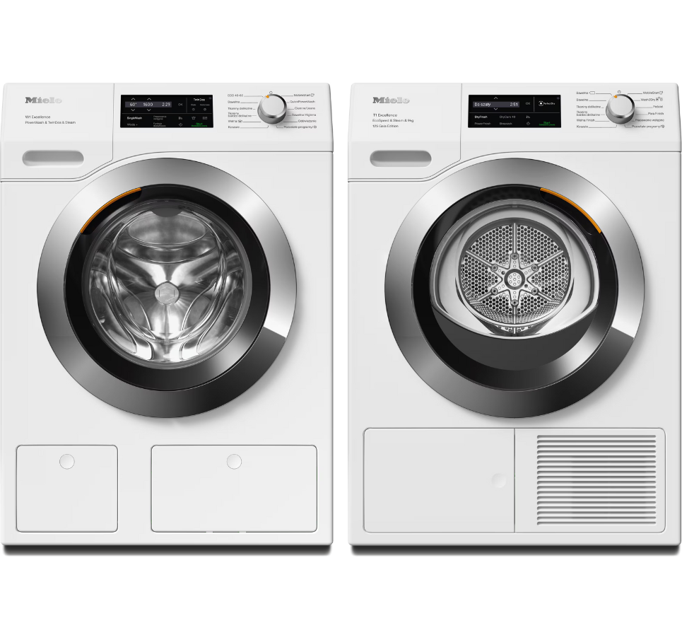 Zestaw pralniczy MIELE pralka WEI895 WCS + suszarka TEL695WP