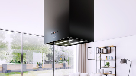 Okap kuchenny wyspowy GLOBALO WERNO ISOLA 40.2 BLACK